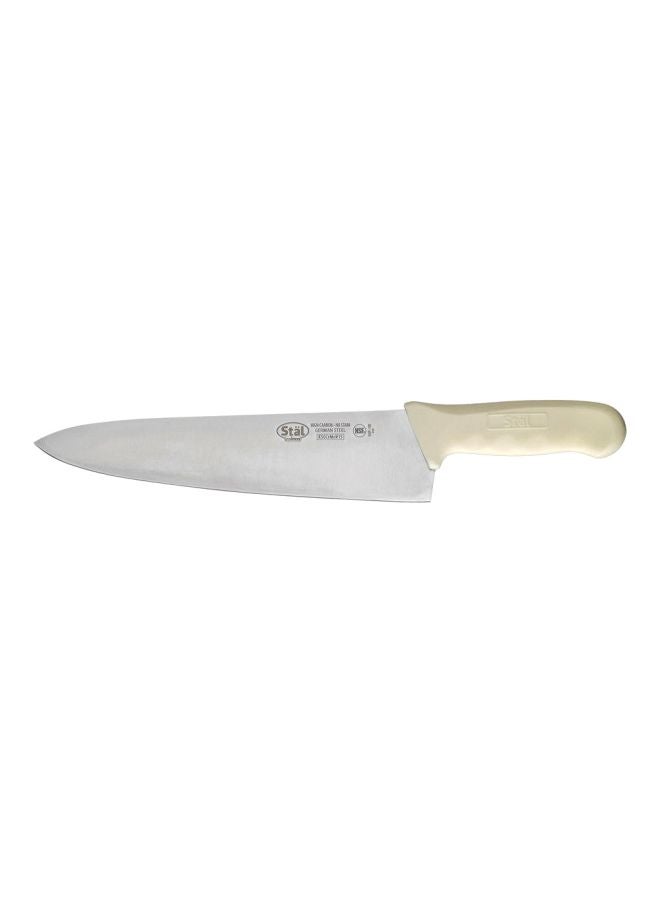 Winco Carbon Steel Wide Chef Knife Silver/White 10inch 