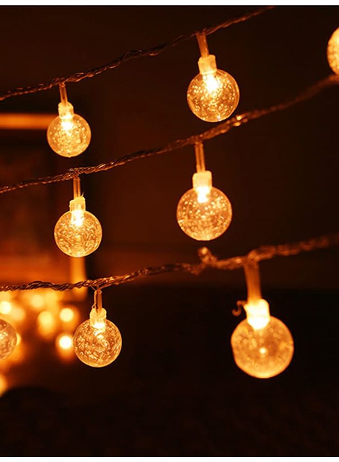 بيوينتي شريط إضاءة LED بتصميم كرات كريستال أصفر 10متر