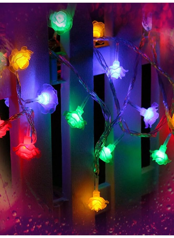 بيوينتي سلسلة مصابيح LED على شكل أزهار متعدد الألوان 3متر - Image 1