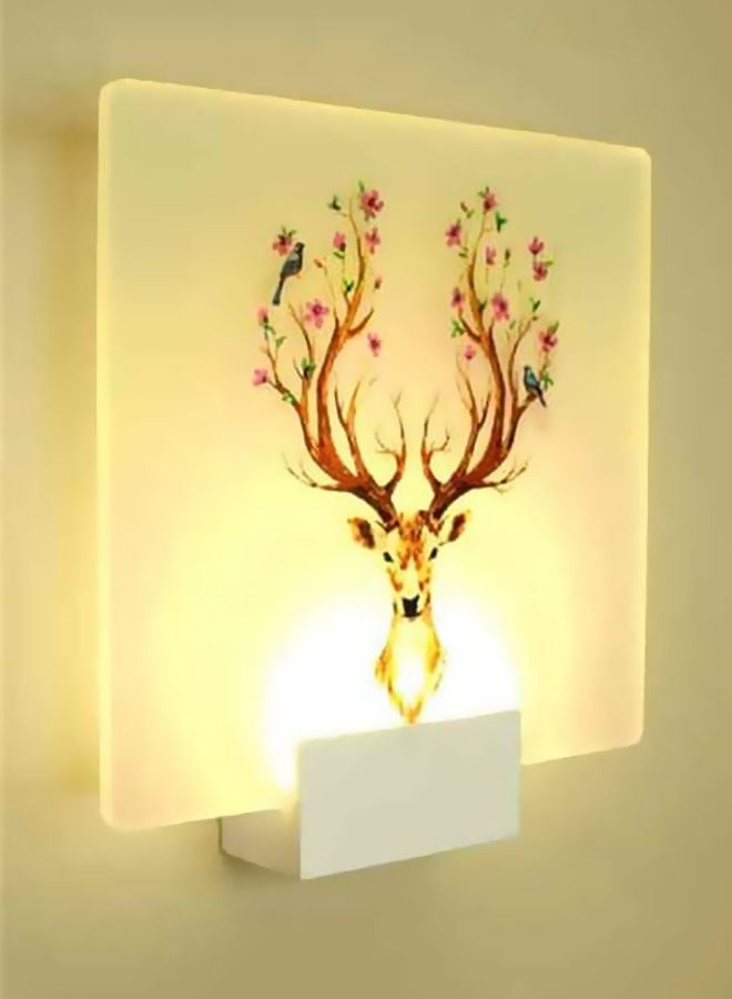 بيوينتي مصباح جداري يوضع بجانب السرير أبيض دافئ 23x25x5سم - Image 1