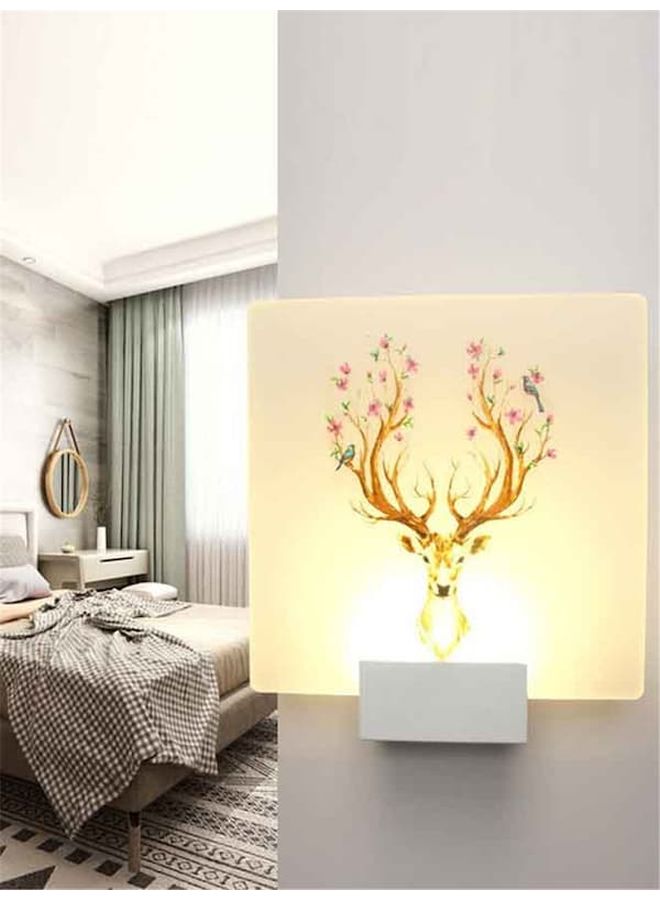 بيوينتي مصباح جداري يوضع بجانب السرير أبيض دافئ 23x25x5سم - Image 2