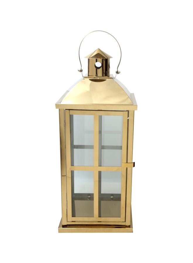 دانيا مجموعة فوانيس رمضان مكونة من 3 قطع ذهب / شفاف Lantern 1 (20x50), Lantern 2 (16x40), Lantern 3 (12x30)سم - Image 2