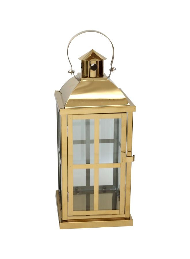 دانيا مجموعة فوانيس رمضان مكونة من 3 قطع ذهب / شفاف Lantern 1 (20x50), Lantern 2 (16x40), Lantern 3 (12x30)سم - Image 3