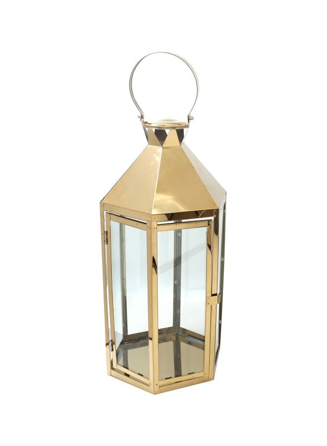 Dania 3-Piece Ramadan Lantern Set Gold/Clear Lantern 1 (20x55), Lantern 2 (16x45), Lantern 3 (12x35)cm - Image 2