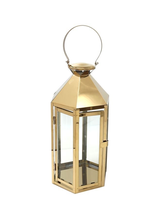 Dania 3-Piece Ramadan Lantern Set Gold/Clear Lantern 1 (20x55), Lantern 2 (16x45), Lantern 3 (12x35)cm - Image 3