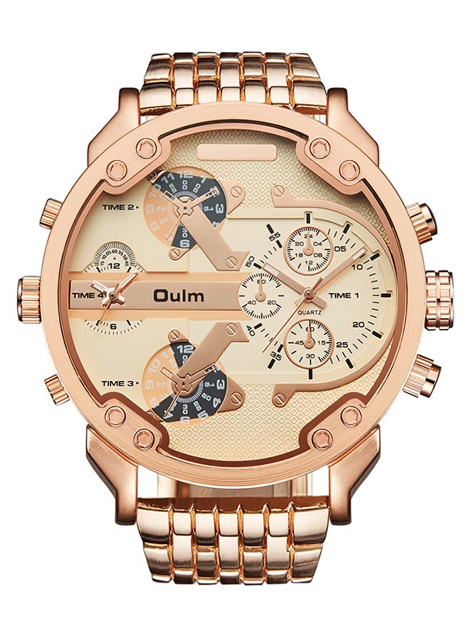 Oulm Men's Stainless Steel Chronograph Watch HT3548-GGD  - Image 1