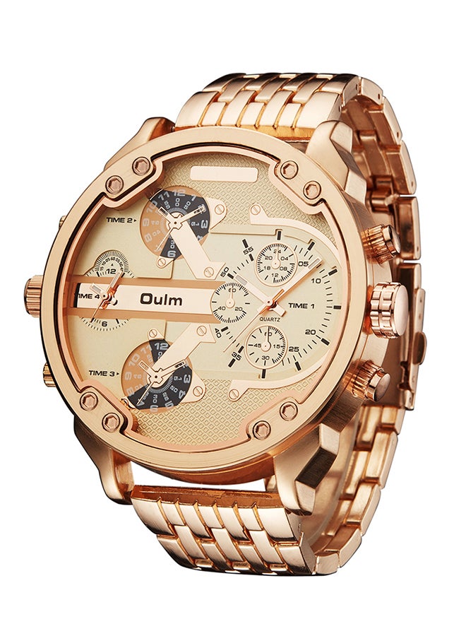 Oulm Men's Stainless Steel Chronograph Watch HT3548-GGD  - Image 2