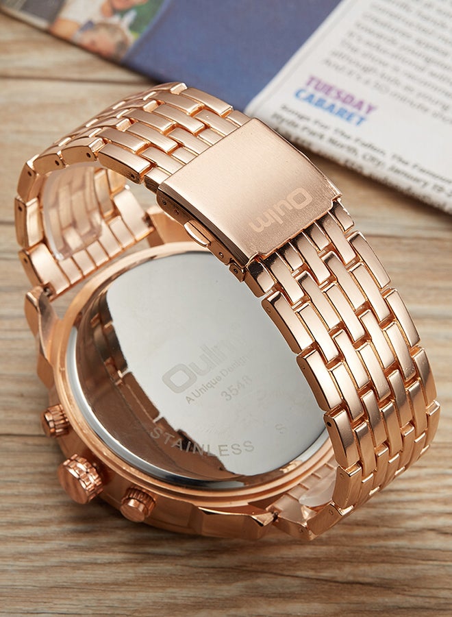 Oulm Men's Stainless Steel Chronograph Watch HT3548-GGD  - Image 4