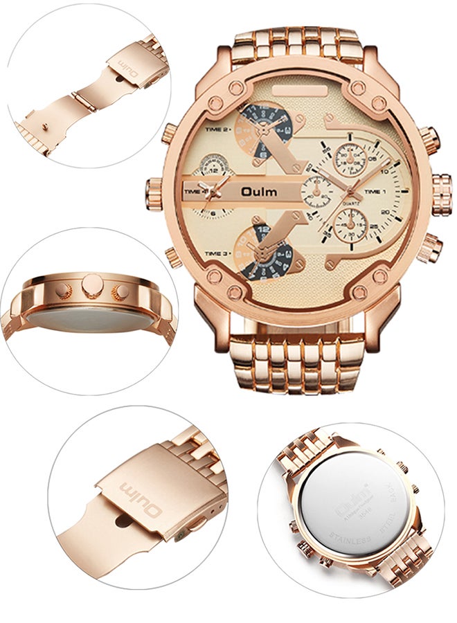 Oulm Men's Stainless Steel Chronograph Watch HT3548-GGD  - Image 5