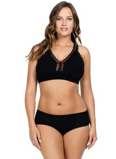 PARFAIT Lace Trim Hipster Briefs Black  - Image 3