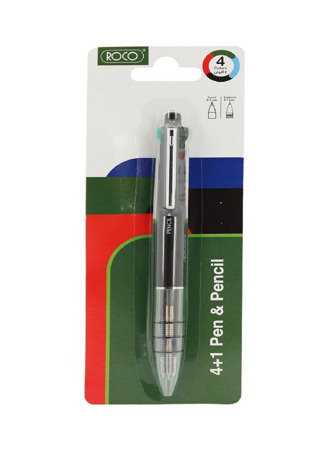 Jet 4 + 1 Multi-Function Pen Multicolour
