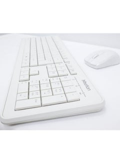 Meetion Wireless Keyboard And Mouse Set - English/Arabic White  - Image 4