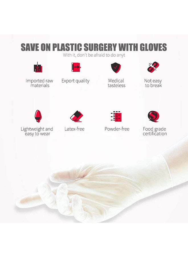 أوبتيتيكت طقم قفازات من الفينيل خالية من البودرة للاستخدام مرة واحدة مكون من 100 قطعة - Image 3