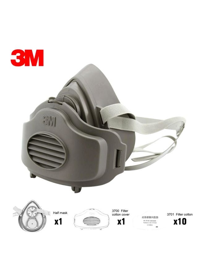 3M - Half Face Respirator Mask Grey/White - Image 1