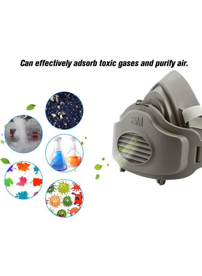 3M - Half Face Respirator Mask Grey/White - Image 1