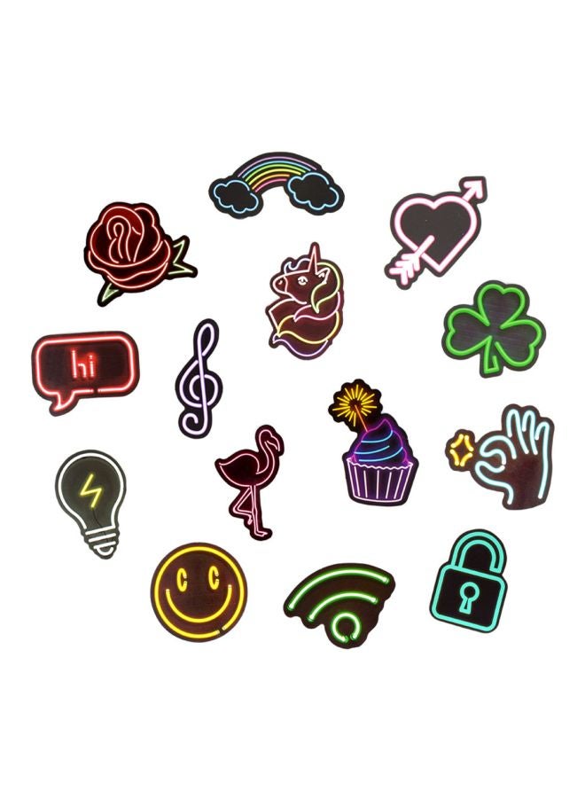 null - 50-Piece Neon Light Stickers - Image 1