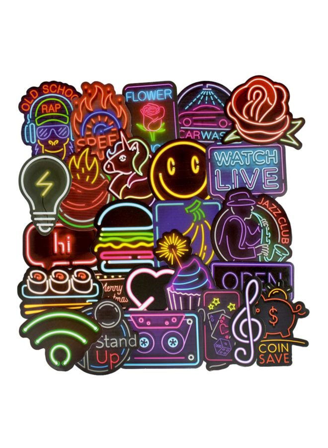 null - 50-Piece Neon Light Stickers - Image 1