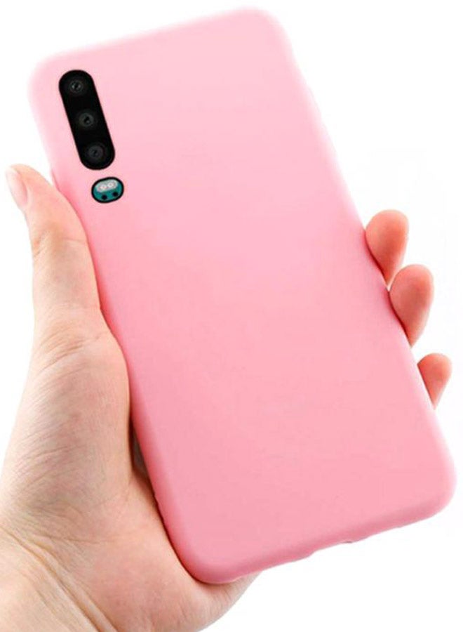 يوبا غطاء حماية خلفي من السيليكون لهاتف هواوي P30 وردي - Image 2
