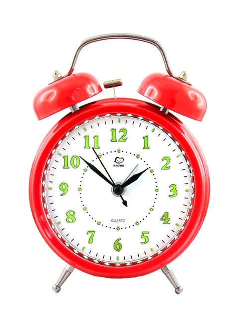 Porcelain Alarm Clock Red 17 x 13cm