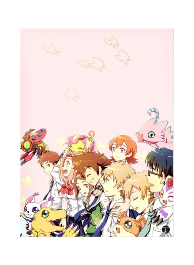 BP The Anime Digimon Mouse Pad Pink/Beige/Red