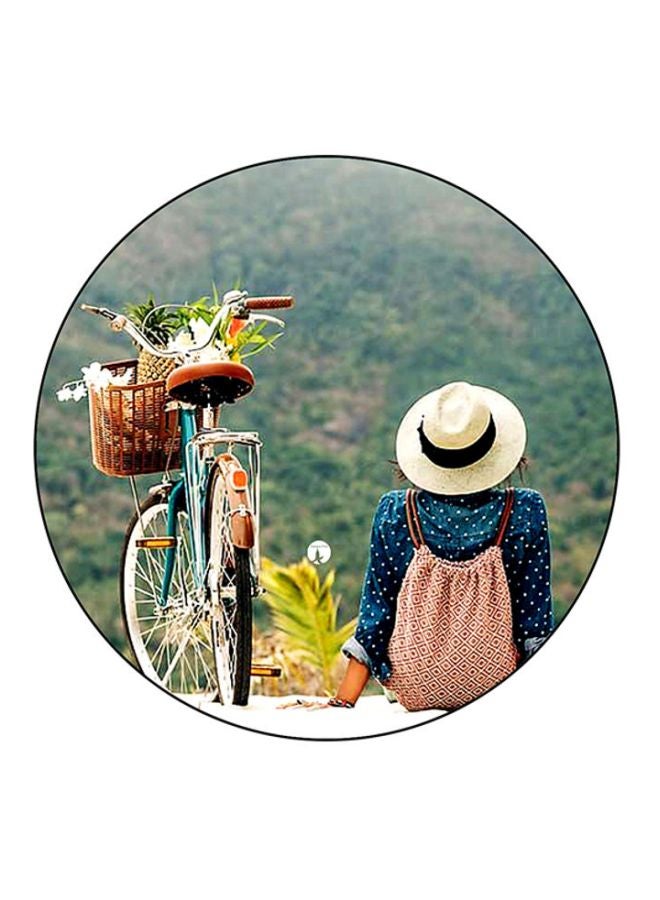 لوحة ماوس مستديرة عليها رسومات مطبوعة متعدد الألوان