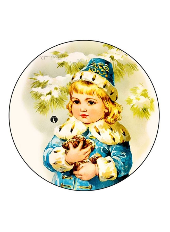 BP A Girl Mouse Pad Green/Beige/Blue