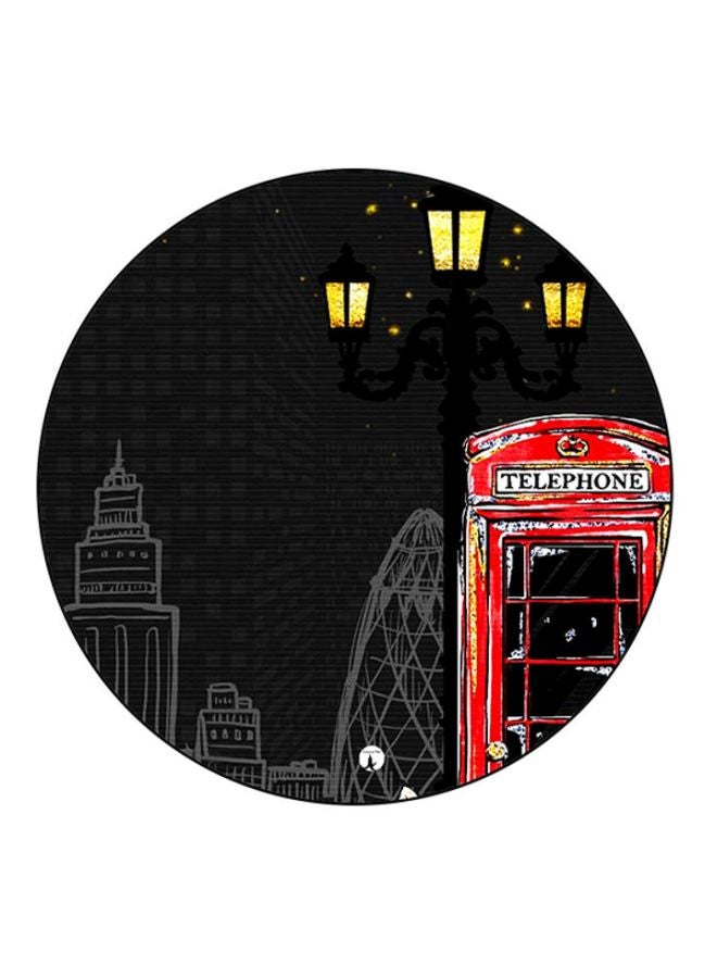 BP Printed Round Mouse Pad Black/Red/Grey