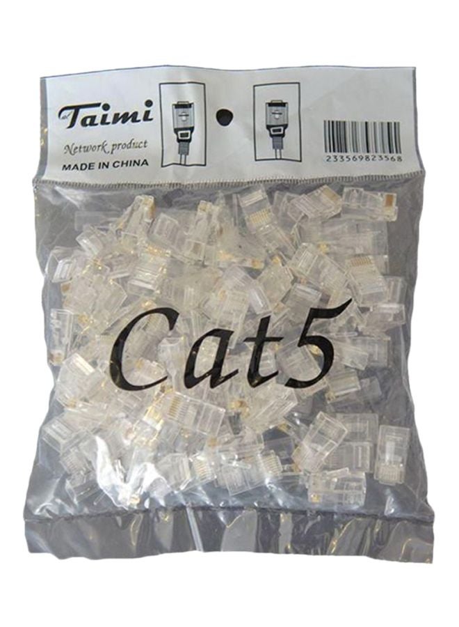 Taimi 100-Piece CAT5 Connectors Clear  - Image 1