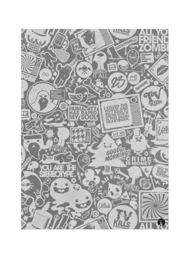 بي بي لوحة ماوس مطبوعة برسمة أشياء عشوائية رمادي