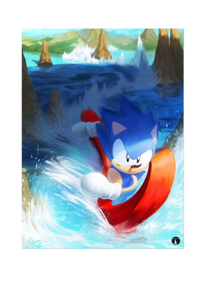 BP The Video Game Sonic Mouse Pad Blue/Orange/White