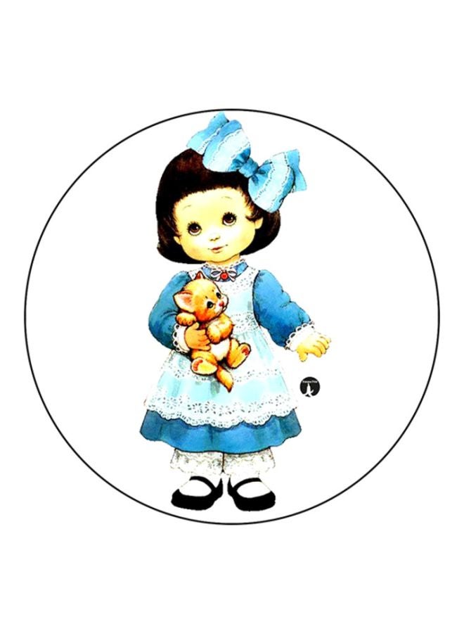 BP A Girl Printed Mouse Pad White/Black/Blue