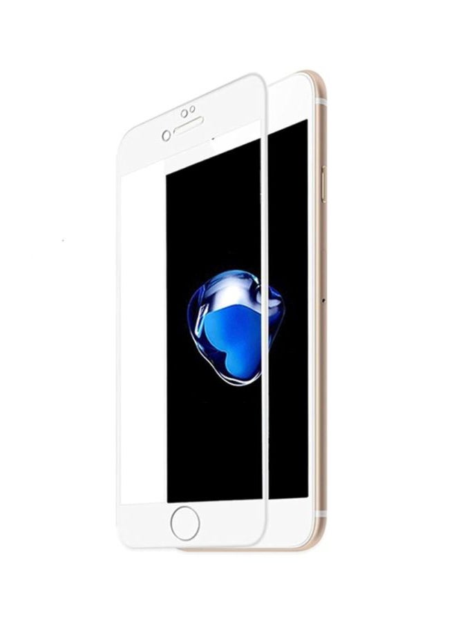 Kingstore Dowin 3D Full Cover Tempered Glass Screen Protector For Apple iPhone 8 White White/Clear 