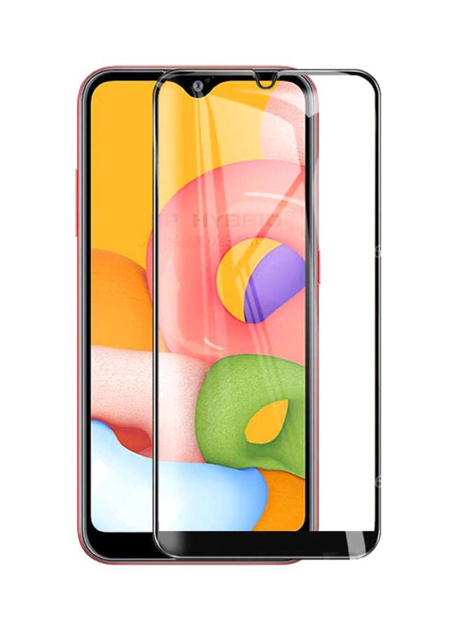 Muzz Tempered Glass Screen Protector For Samsung Galaxy A01 Black/Clear  - Image 1