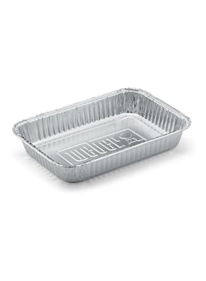 ويبر صينية صغيرة لالتقاط الدهون من الألومنيوم فضي - Image 2