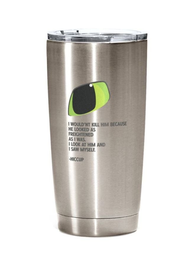 LOUD UNIVERSE Stainless Steel Travel Tumbler With Acrylic Lid Silver  - Image 1