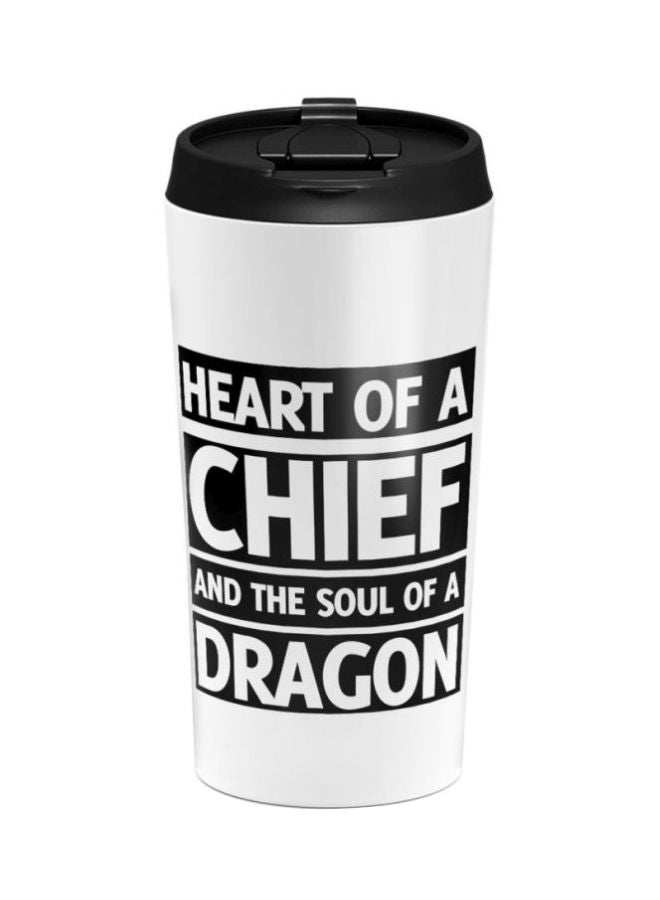 LOUD UNIVERSE Stainless Steel Travel Tumbler With Acrylic Lid White/Black 