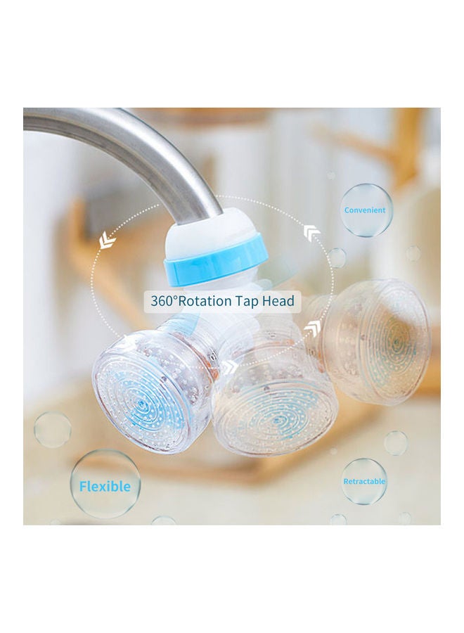 Retractable Tap Head Water Faucet Extender Splash-proof Kitchen Tap Filter 360-degree Adjustable Filtration Blue 13.5 x 9.5 x 5.5cm  - Image 2