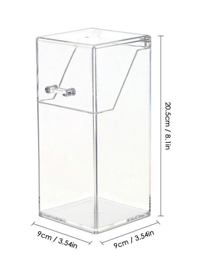 Generic - Clear Acrylic Dust Proof Makeup Brush Organizer Cosmetic Brushes Eyebrow Pencil Storage Holder With Lid Transparent - Image 1