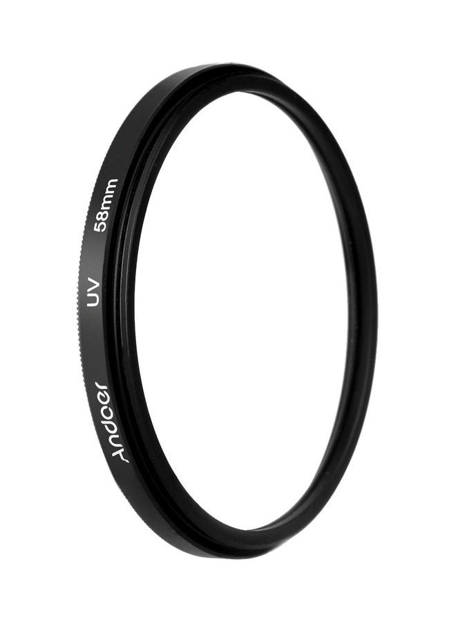 ANDOER 58 Mm UV Ultra-Violet Filter Lens Protector For Canon Nikon DSLR Camera 9.0 x 7.2 x 1.5cm Black  - Image 1