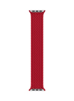 Foxcon Replacement Nylon Braided Apple Watch Band for 45/44/42 mm Small Red 