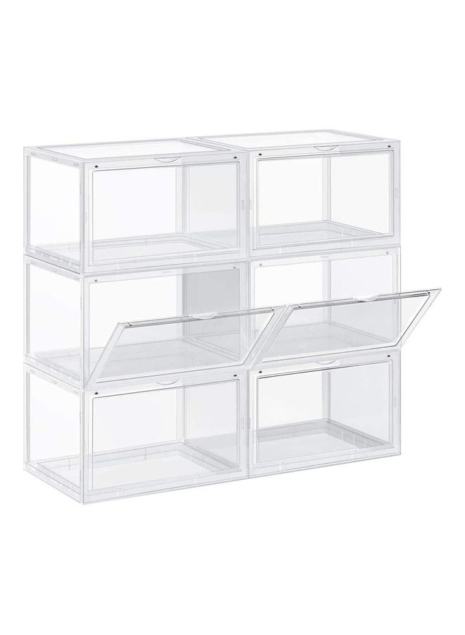 Lushh - Shoe Storage Organizer (Transparent), Side Open High Quality Transparent 36 x 29 x 22cm - Image 1