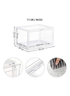 Lushh Shoe Storage Organizer (Transparent), Side Open High Quality Transparent 36 x 29 x 22cm  - Image 2
