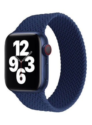 Silicon Braided Replacement Strap For Apple Watch Series 7/6/SE/5/4 45/44/42 mm Medium Blue - v1606595449/N42648550A_1