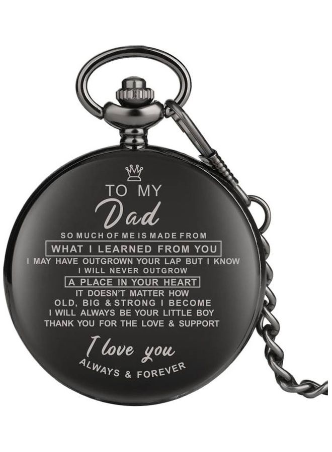 YASH - Yash Retro Style I Love You DAD Quartz Pocket Watch - Image 1
