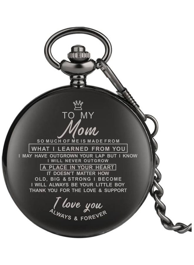 YASH - Retro Style I Love You MoM Quartz Pocket Watch - Image 1