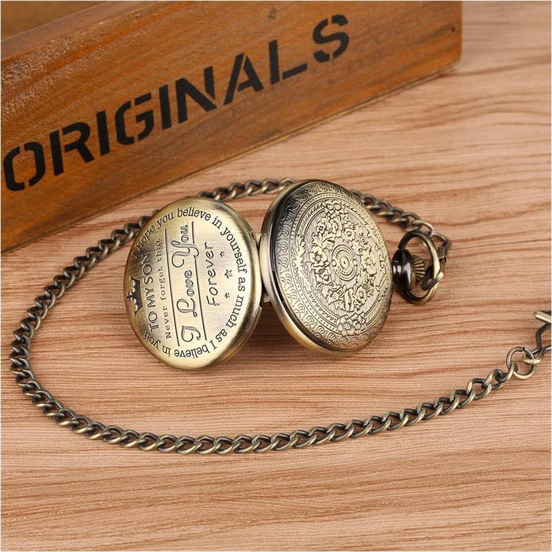 Retro Style I Love You SON Quartz Pocket Watch - v1606595771/N42649053A_3