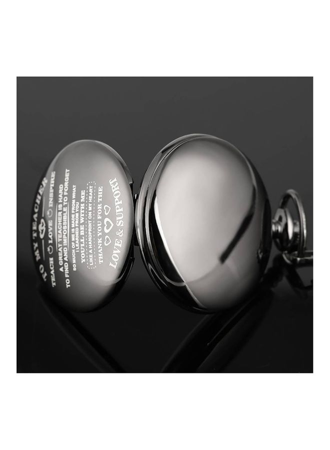 YASH - Retro Style I Love You Teacher Quartz Pocket Watch - Image 1