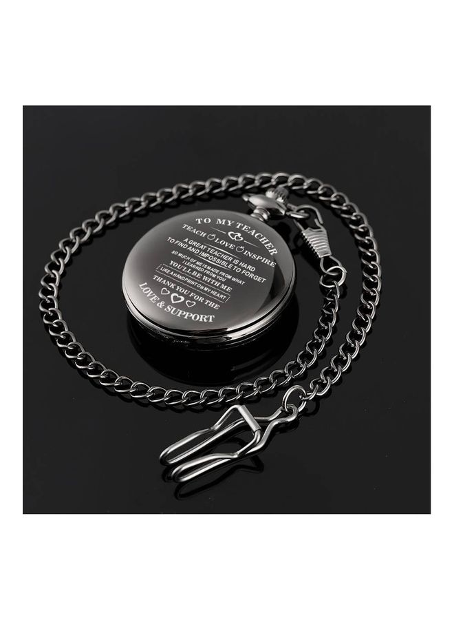 YASH - Retro Style I Love You Teacher Quartz Pocket Watch - Image 1