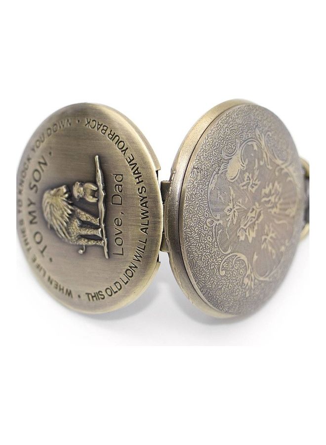 YASH - Retro Style Lion's Son Quartz Pocket Watch - Image 1