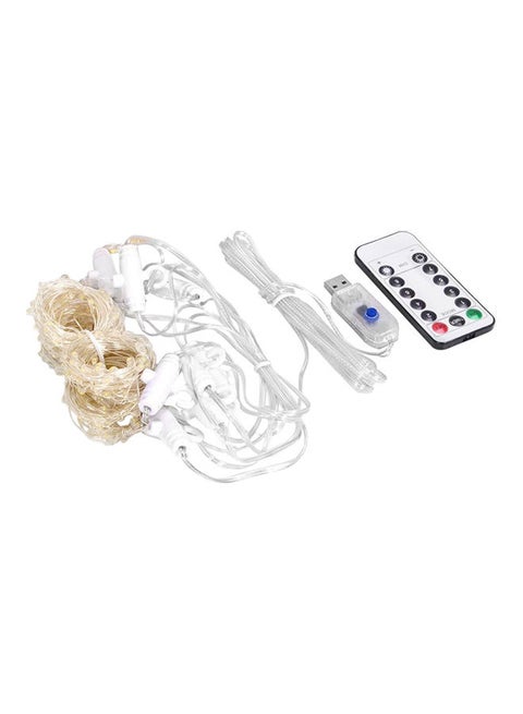 Jannah Twinkle Star 300 LED Window Curtain String Lights White 23.5  x  16.2  x  6.7grams